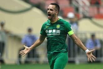 中超-国安2-2申花 奥古斯托破门怒吼